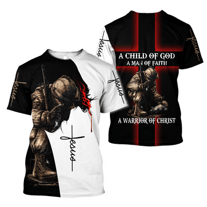 Jesus Christ Veteran 3D Printed Hoodie, T-Shirt for Men and Women