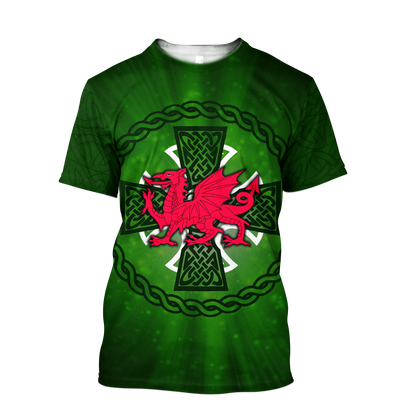 Celtic Wales Dragon Tattoo Hoodie For Men And Women