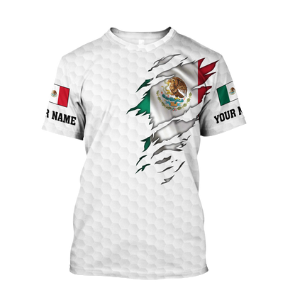 Personalized Name Mexico Combo T-shirt and Short 3D All Over Printed