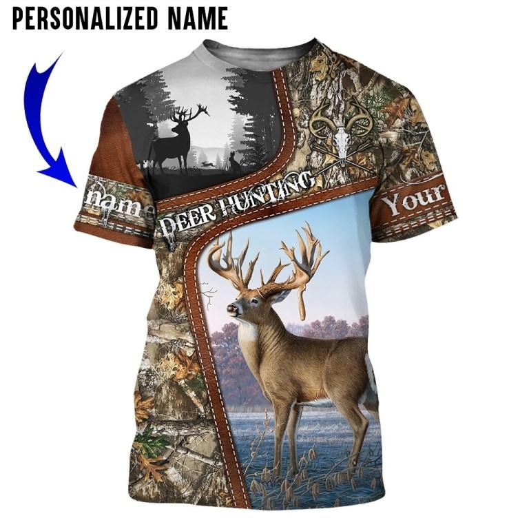 Premium Personalized Name Hunting 3D All Over Printed Unisex Shirts