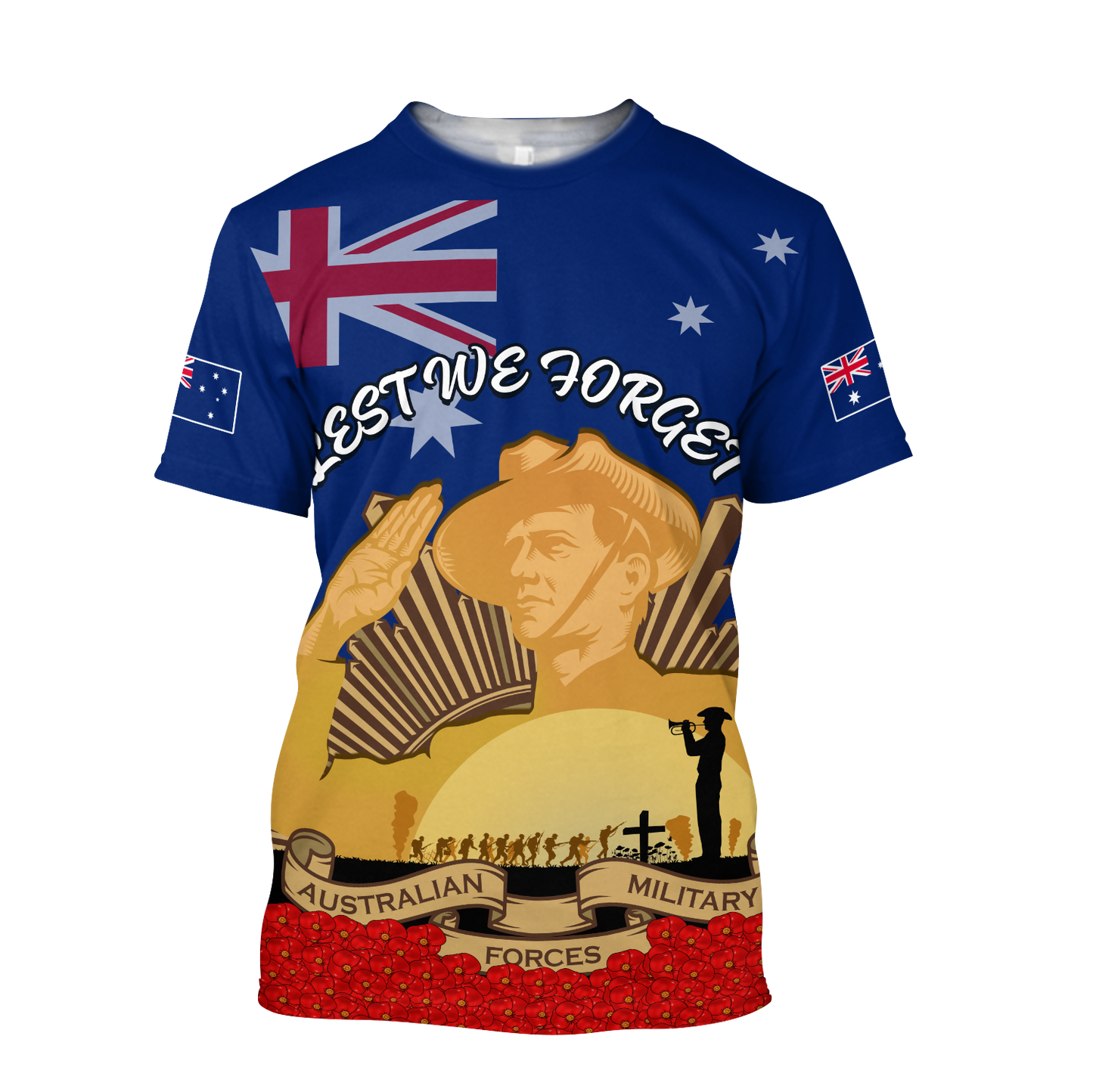 Premium Lest We Forget Anzac Day 3D All Over Printed PL