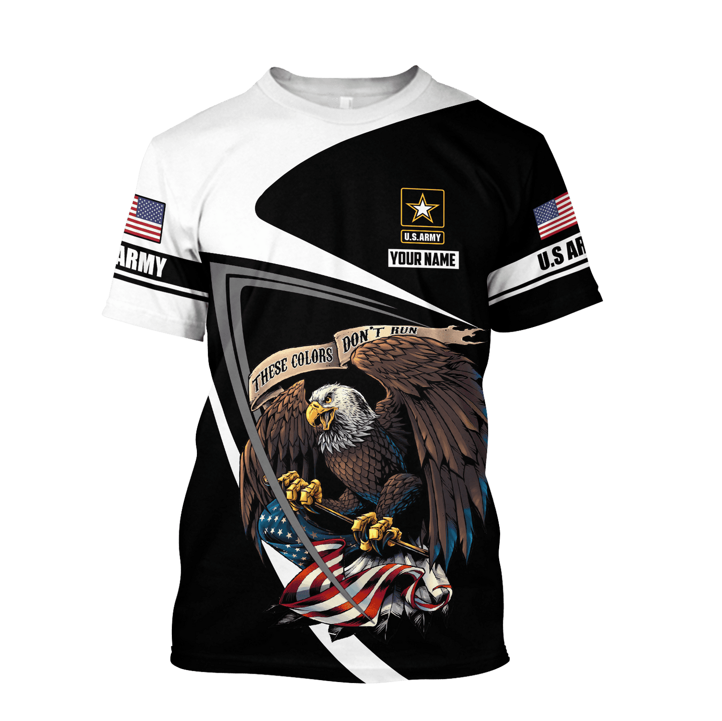 Custom name US Army Veteran 3D printed shirts Proud Military