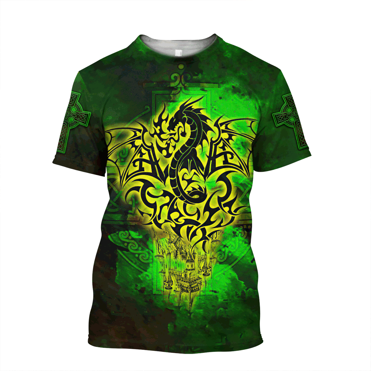 Celtic Dragon Saint Patrick's Day 3D All Over Printed Shirts For Men And Women TN
