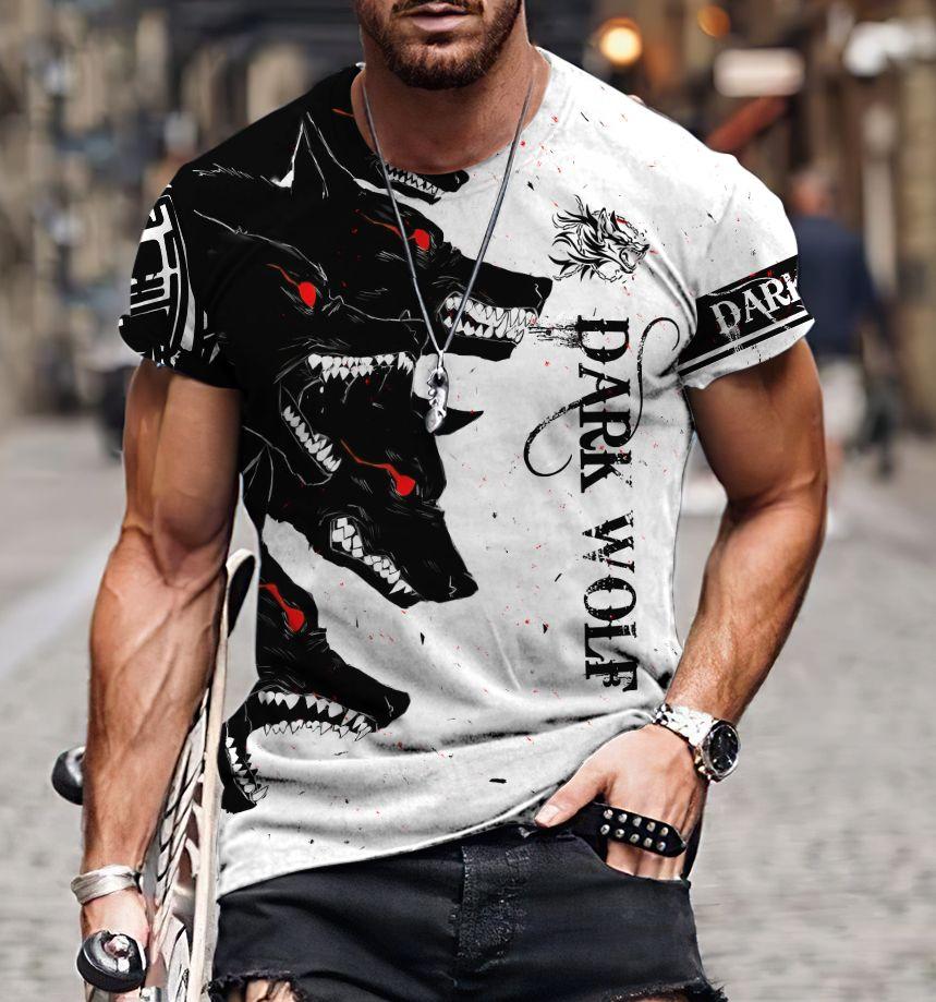 Dark Wolf 3D Over Printed Hoodie for Men and Women-ML