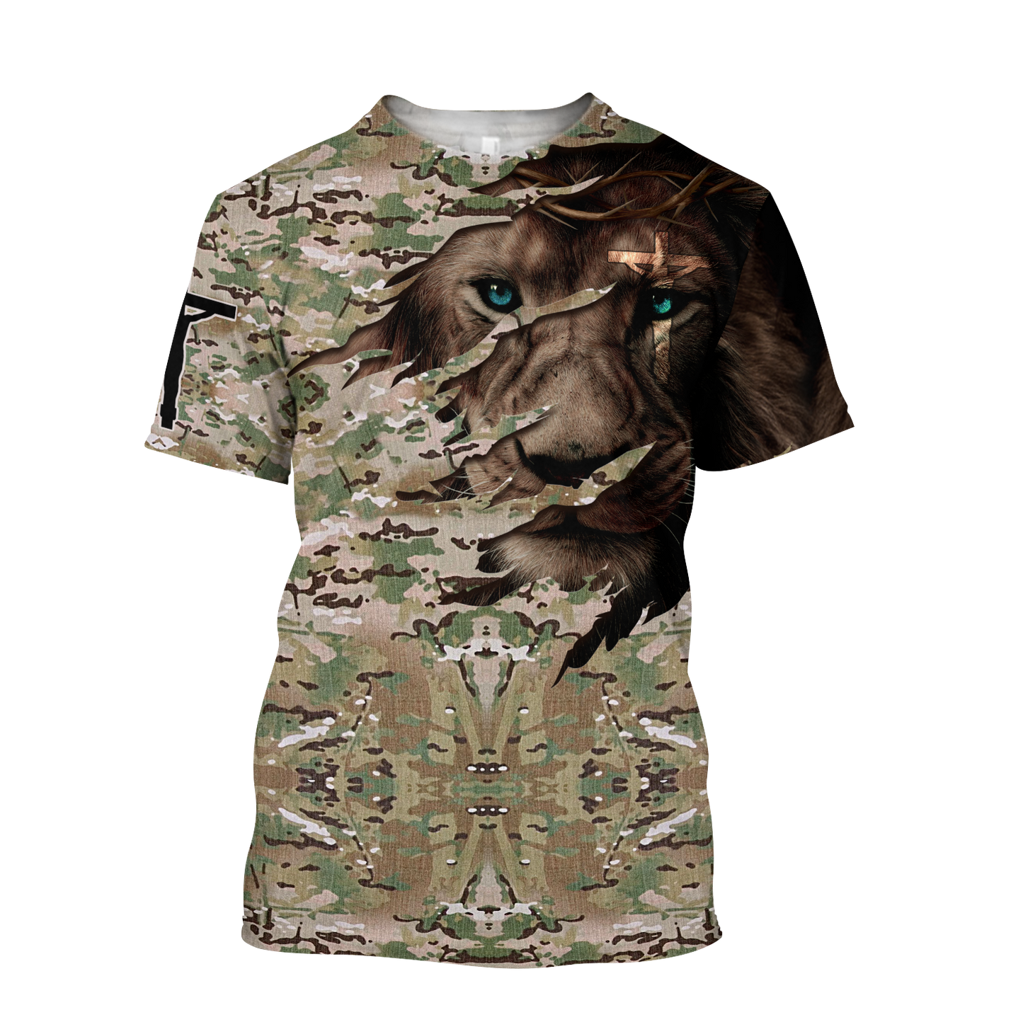 Lion Camo 3D All Over Printed Unisex Shirts