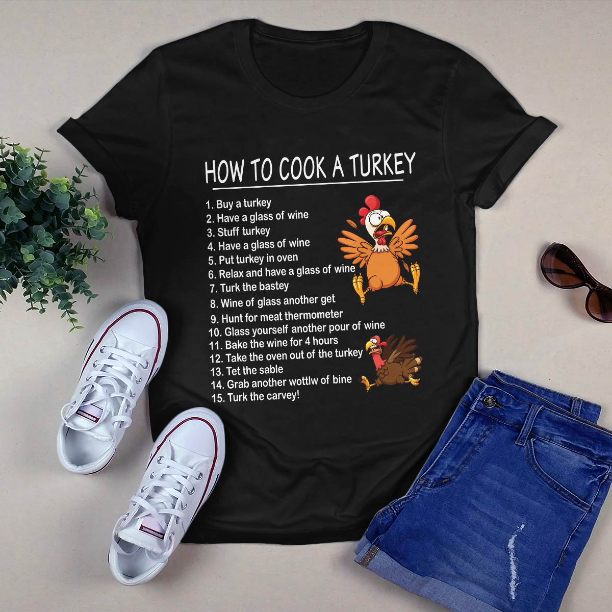 How to Cook A Turkey Thanksgiving Chef Funny Present Xmas Gift