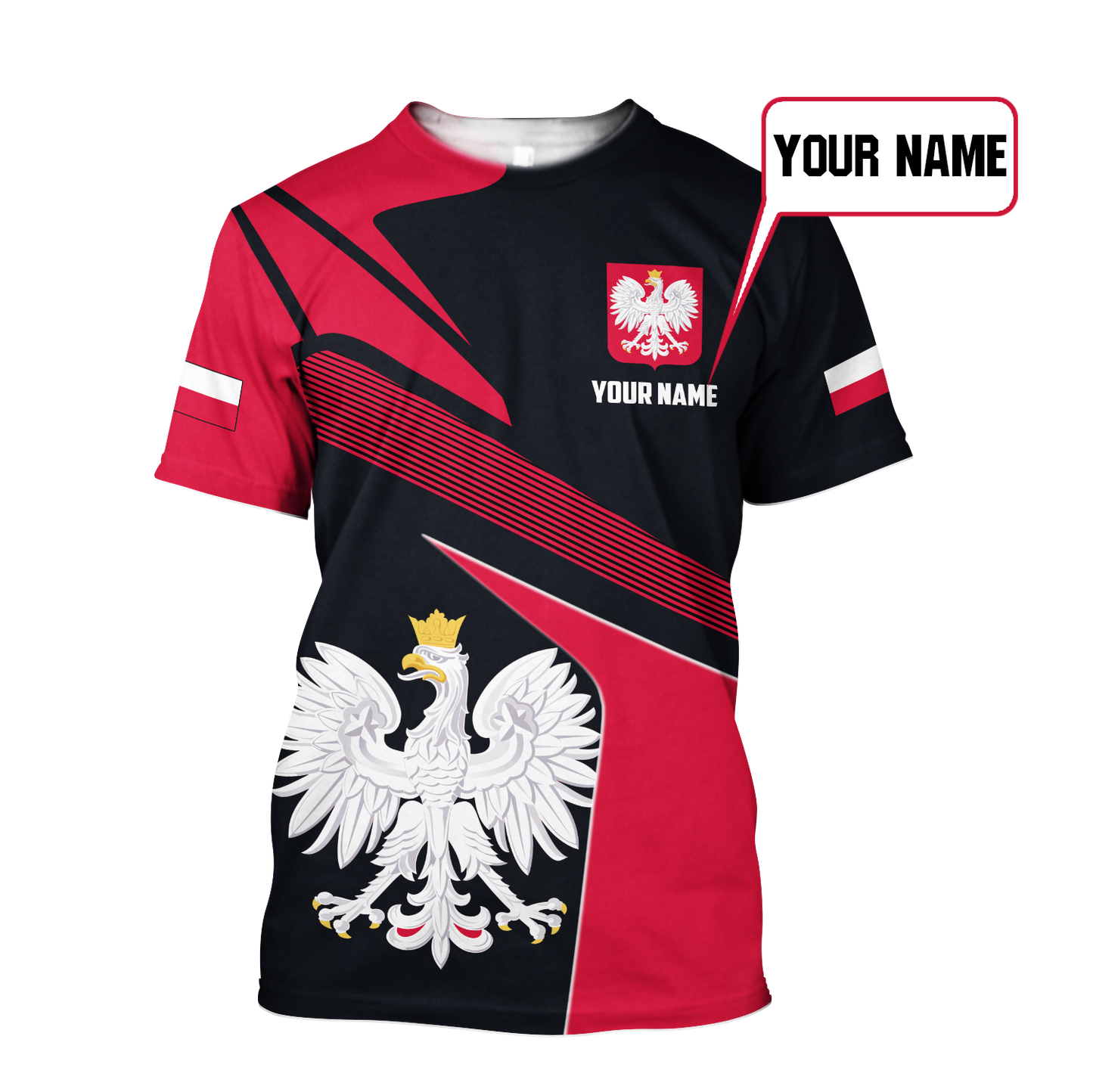 Personalized Polska 3D All Over Printed Unisex Hoodie