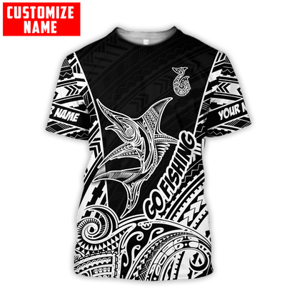 Polynesia No 22 Combo T Shirt Broad Short Go Fishing Personalize