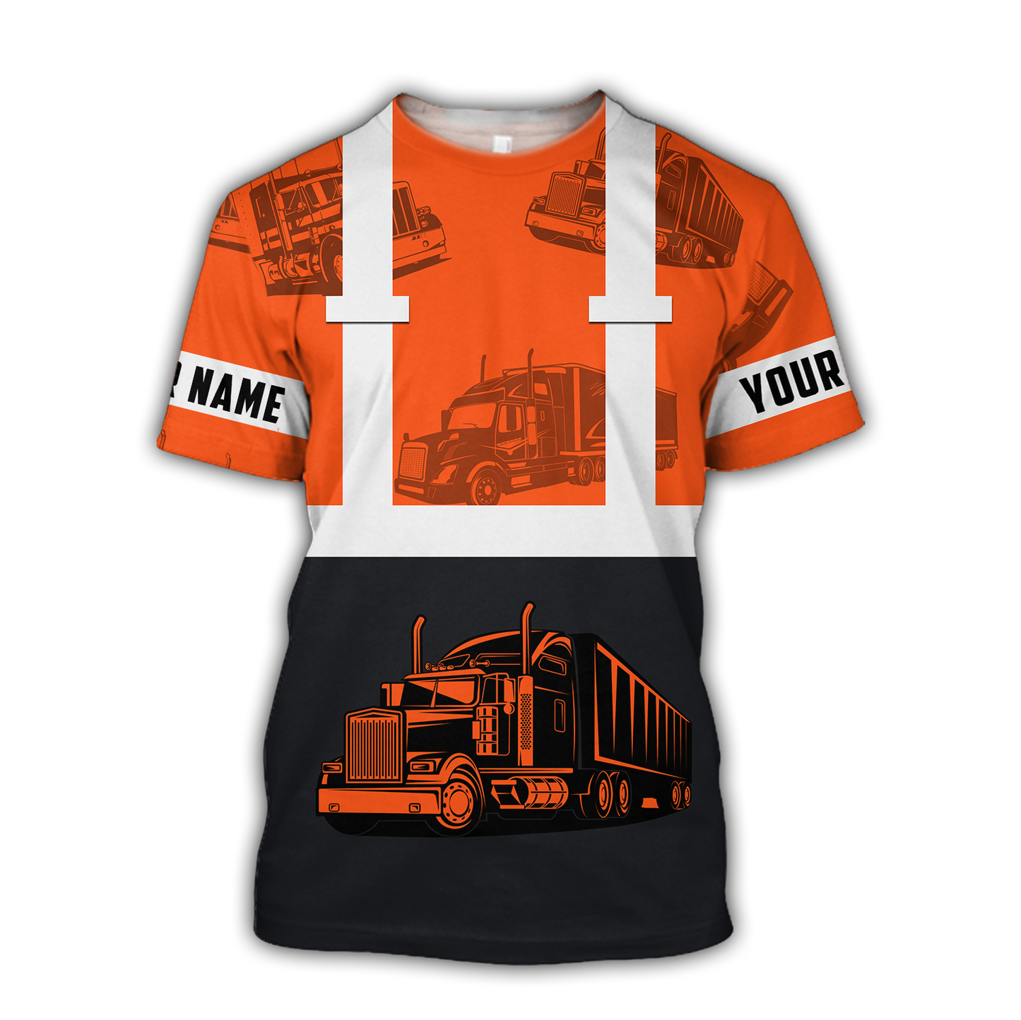 Premium Trucker Personalized Name 3D All Over Printed Unisex Shirts