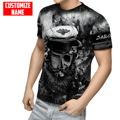 Customized name A Smooth Sea Never Made A Skillful Sailor 3D Printed Shirts