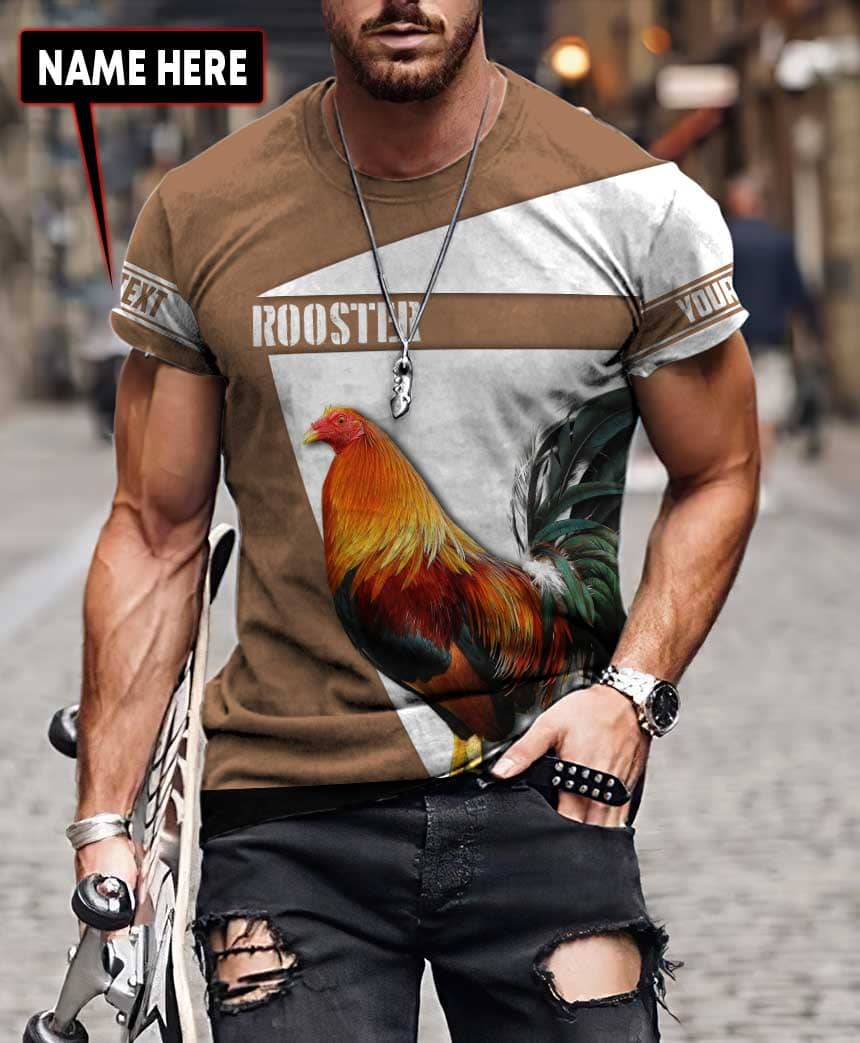 Personalized Rooster 3D Printed Unisex Shirts Pi03062106