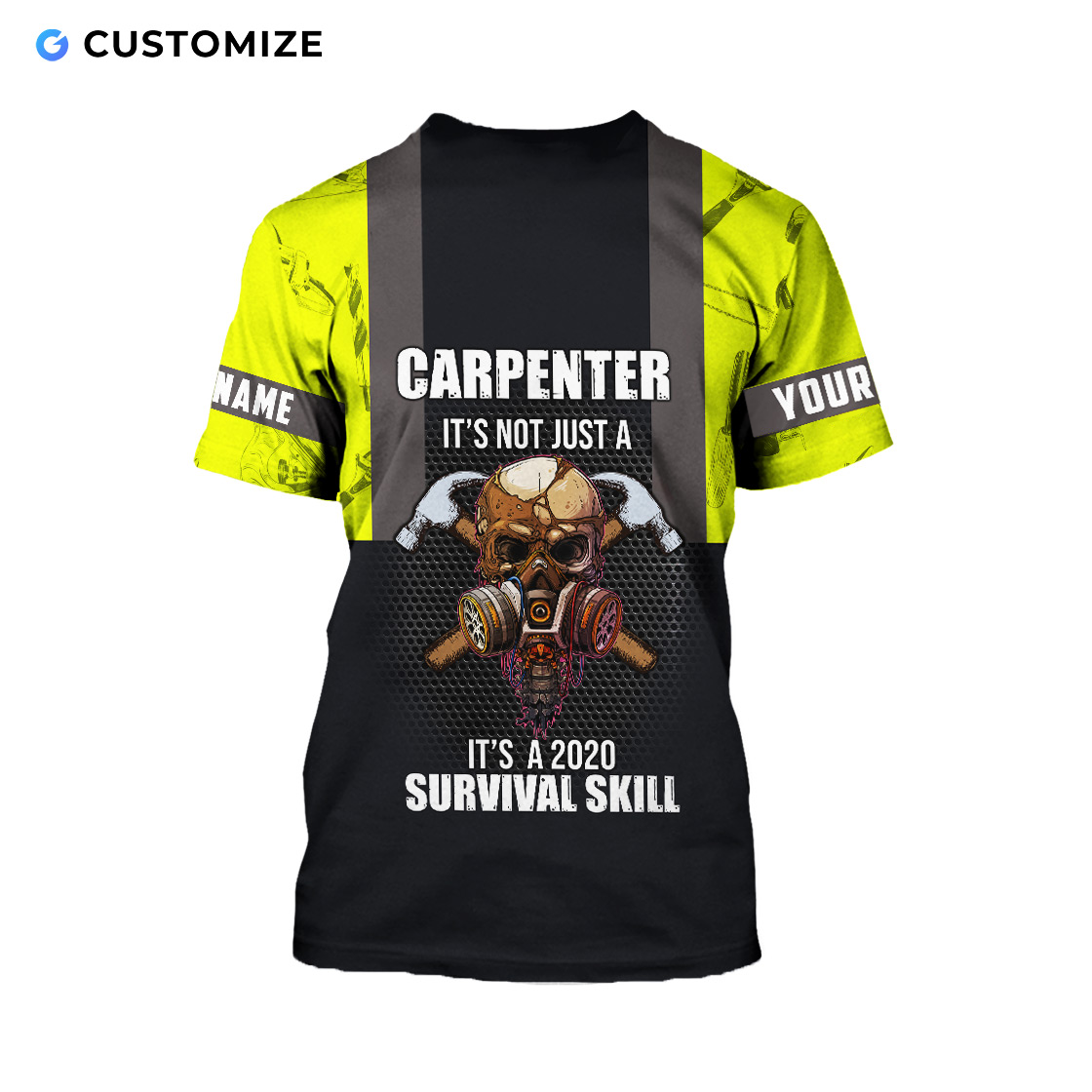 Personalized Name Carpenter 3D All Over Printed Unisex Safety Ver 3