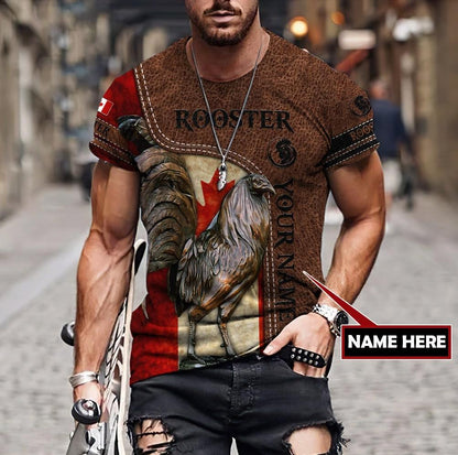 Personalized Canadian Rooster 3D Printed Unisex Shirt