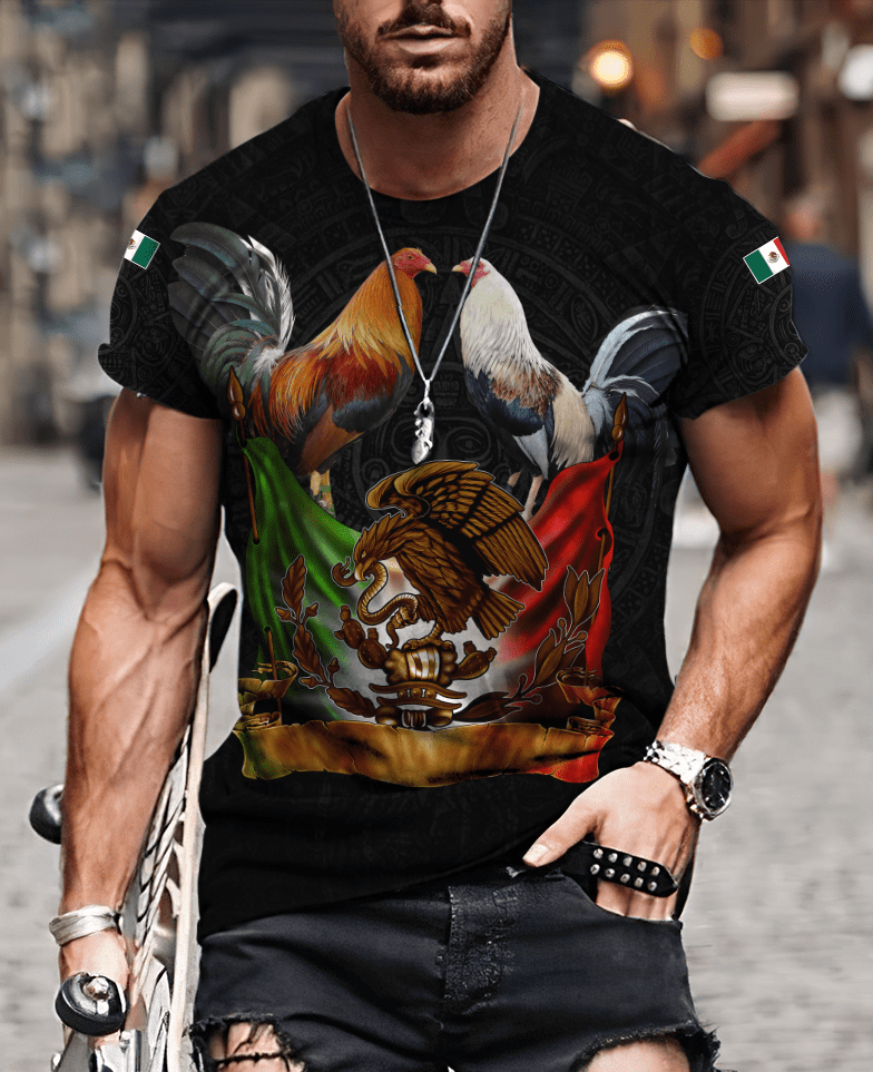 Rooster Mexico 3D All Over Printed Unisex Hoodie