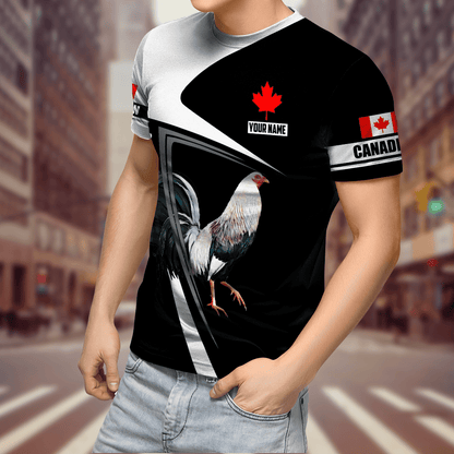 Personalized Canadian Rooster 3D Printed Unisex Shirt