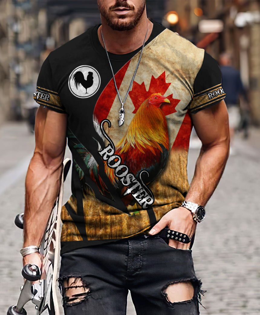 Personalized Canadian Rooster 3D Printed Unisex Shirt