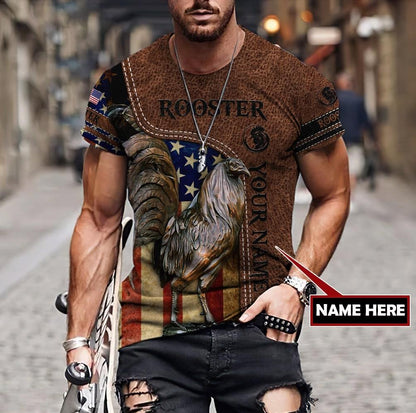 Personalized American Rooster 3D Printed Unisex Shirt