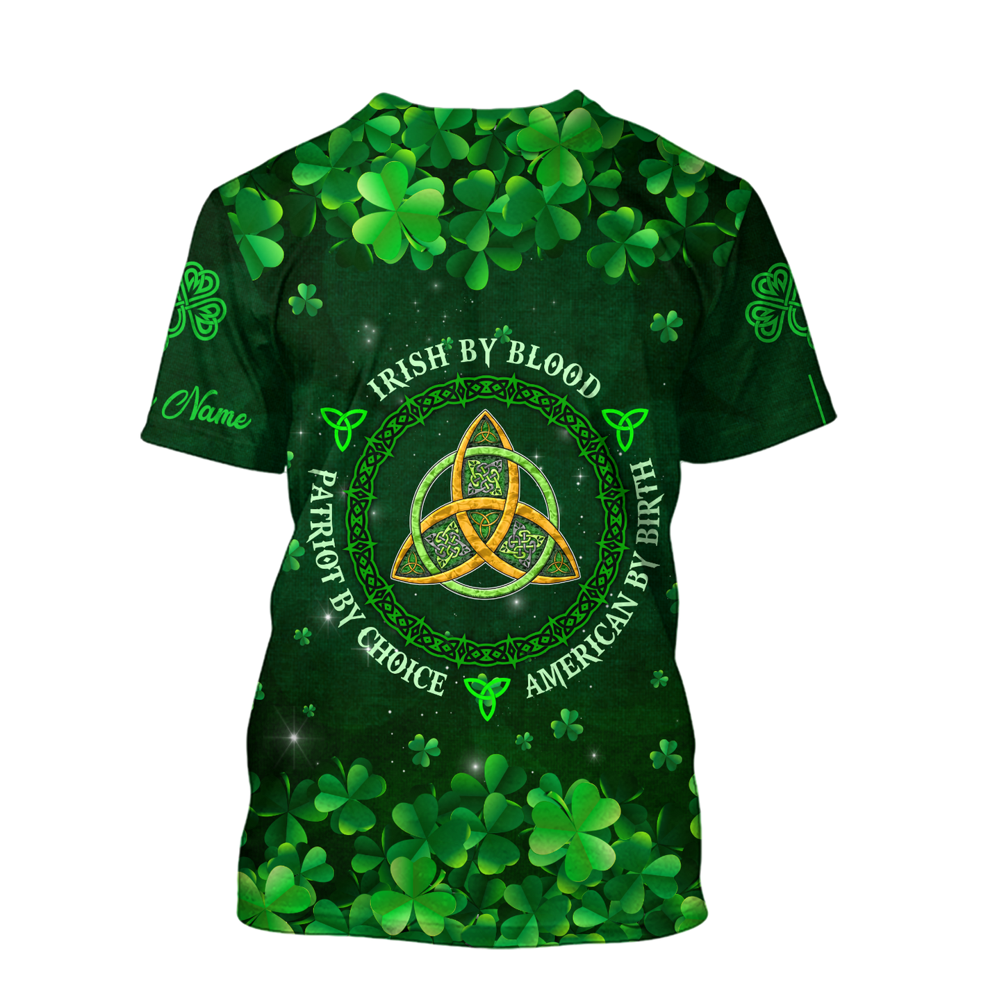 Irish By Blood Custom Name 3D All Over Printed Shirts For Men and Women