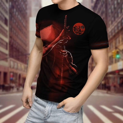 Customize Name Samurai Tattoo Japan 3D All Over Printed Unisex Shirt