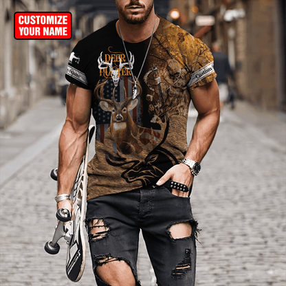 Deer Hunting Personalized Name 3D All Over Printed Shirts