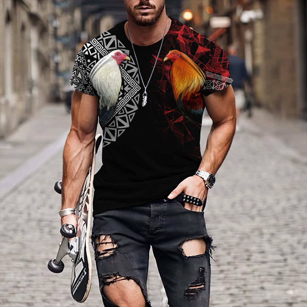 Mexican Rooster 3D Printed Unisex Shirts SN15052103