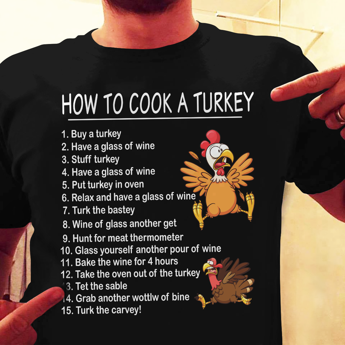 How to Cook A Turkey Thanksgiving Chef Funny Present Xmas Gift