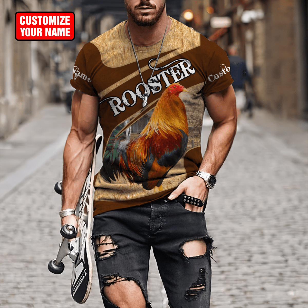 Personalized Rooster 3D Printed Unisex Shirts DD04062103