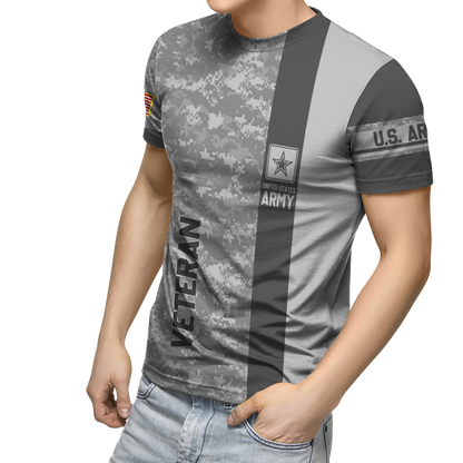 Premium Unique US Army Veteran Polo All Over Printed