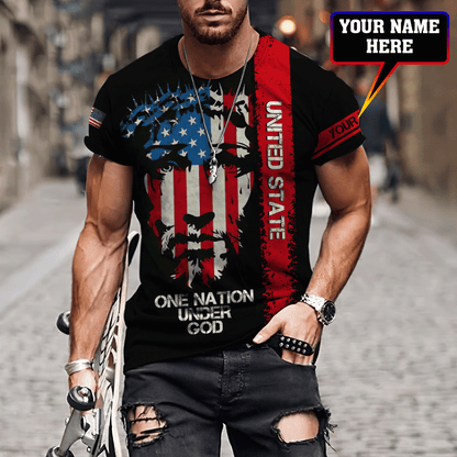 American One Nation Personalized Unisex Hoodie ML