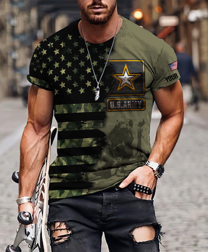 Personalized Name US Army Veteran 3D All Over Printed Shirts