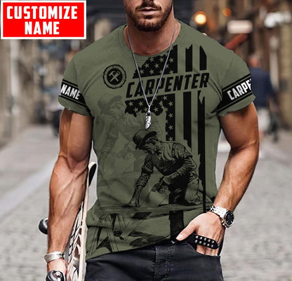Personalized Name Carpenter 3D All Over Printed Unisex Shirts  4