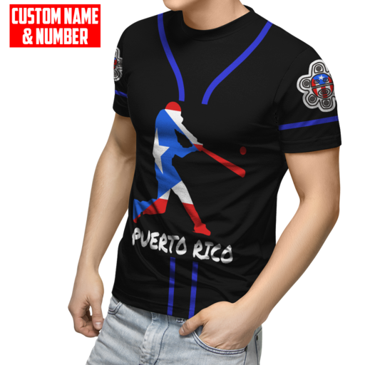 Customize Name And Number Puerto Rico 3D All Over Printed Unisex Shirts