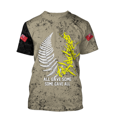 Tmarc Tee Anzac day in my heart Australia and Kiwi 3D print shirt