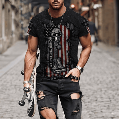 US Veteran never go away 3d printed shirts Proud Military