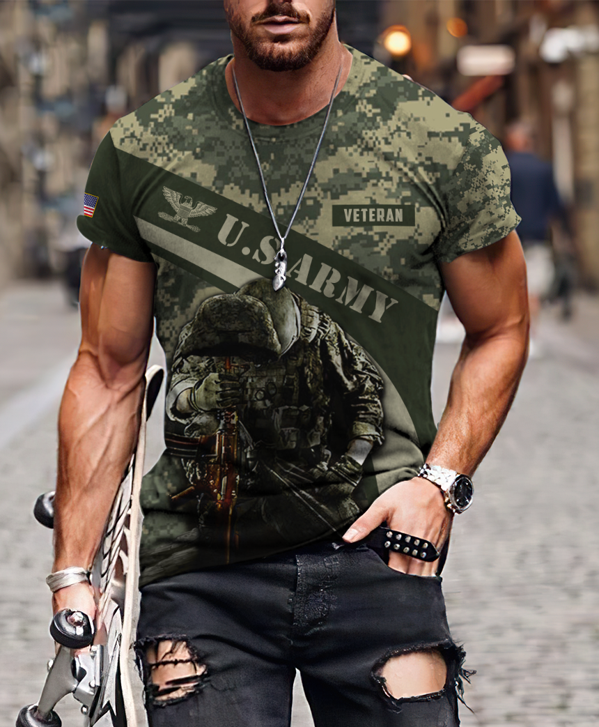 US Army Veteran 3D All Over Printed Shirts