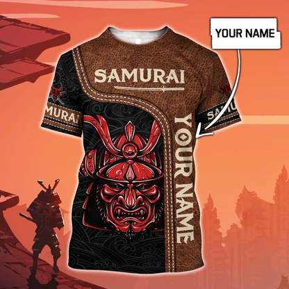 Custom Name Samurai 3D All Over Printed Unisex Shirts