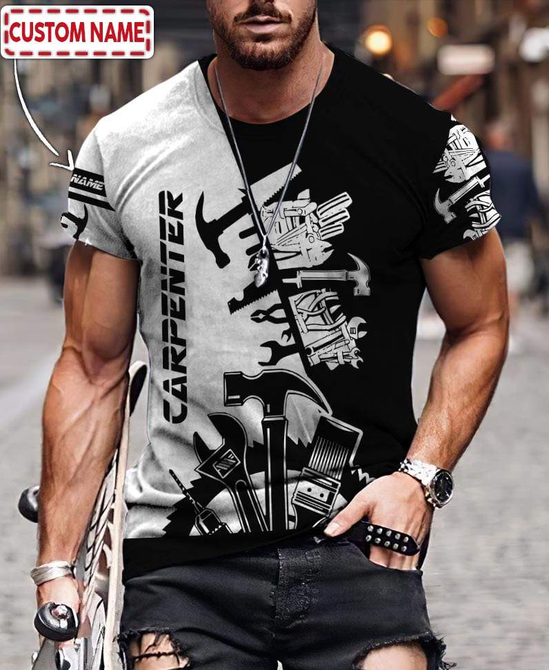 Personalized Name Carpenter Unisex Shirts Carpenter Tools Ver 2