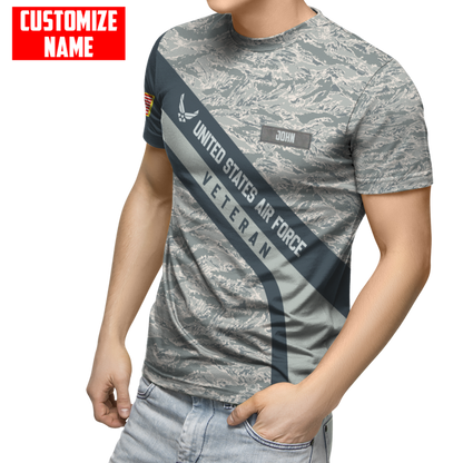 Premium Unique U.S Air Force Veteran Polo All Over Printed Personalized Shirt