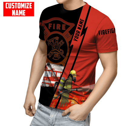 Customize Name Firefigher Hoodie For Men And Women