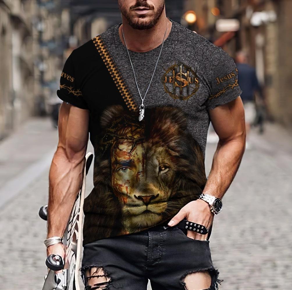 Faith in God Lion Jesus save -Christian - 3D All Over Printed Style for Men and Women