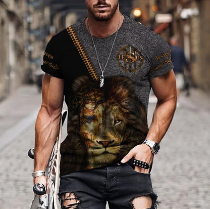 Faith in God Lion Jesus save -Christian - 3D All Over Printed Style for Men and Women