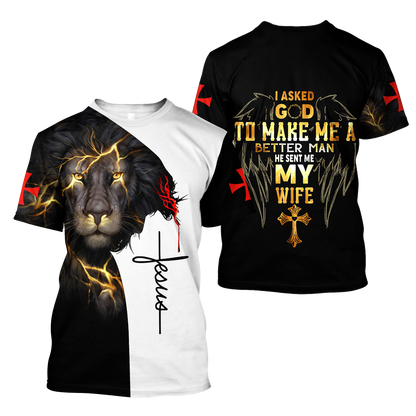 I Asked God To Make Me A Better Man 3D All Over Printed Hoodie Pi112059