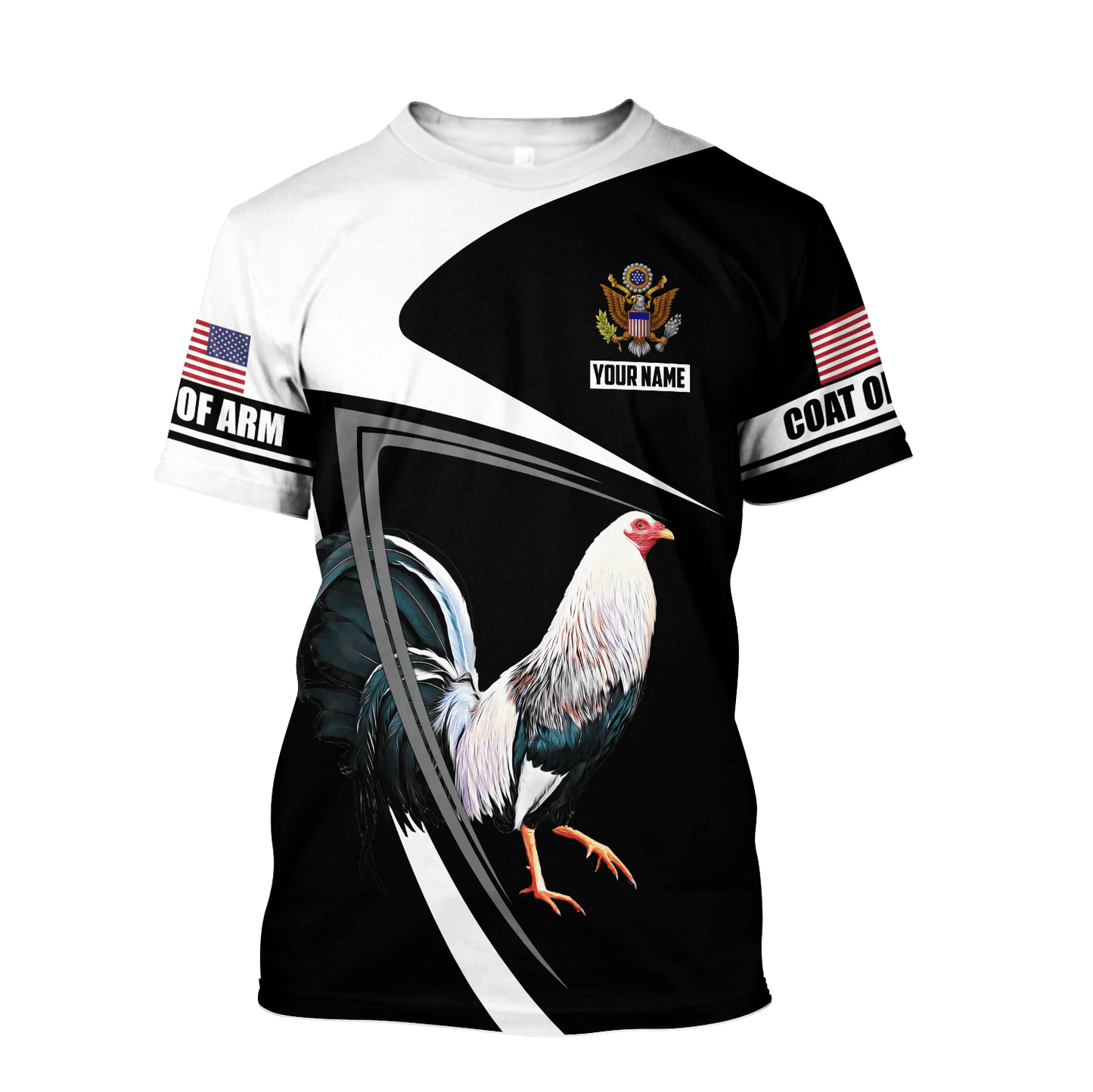 Personalized American Rooster Combo T Shirt Board Short