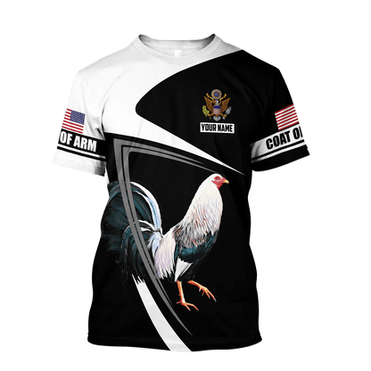 Personalized American Rooster Combo T Shirt Board Short