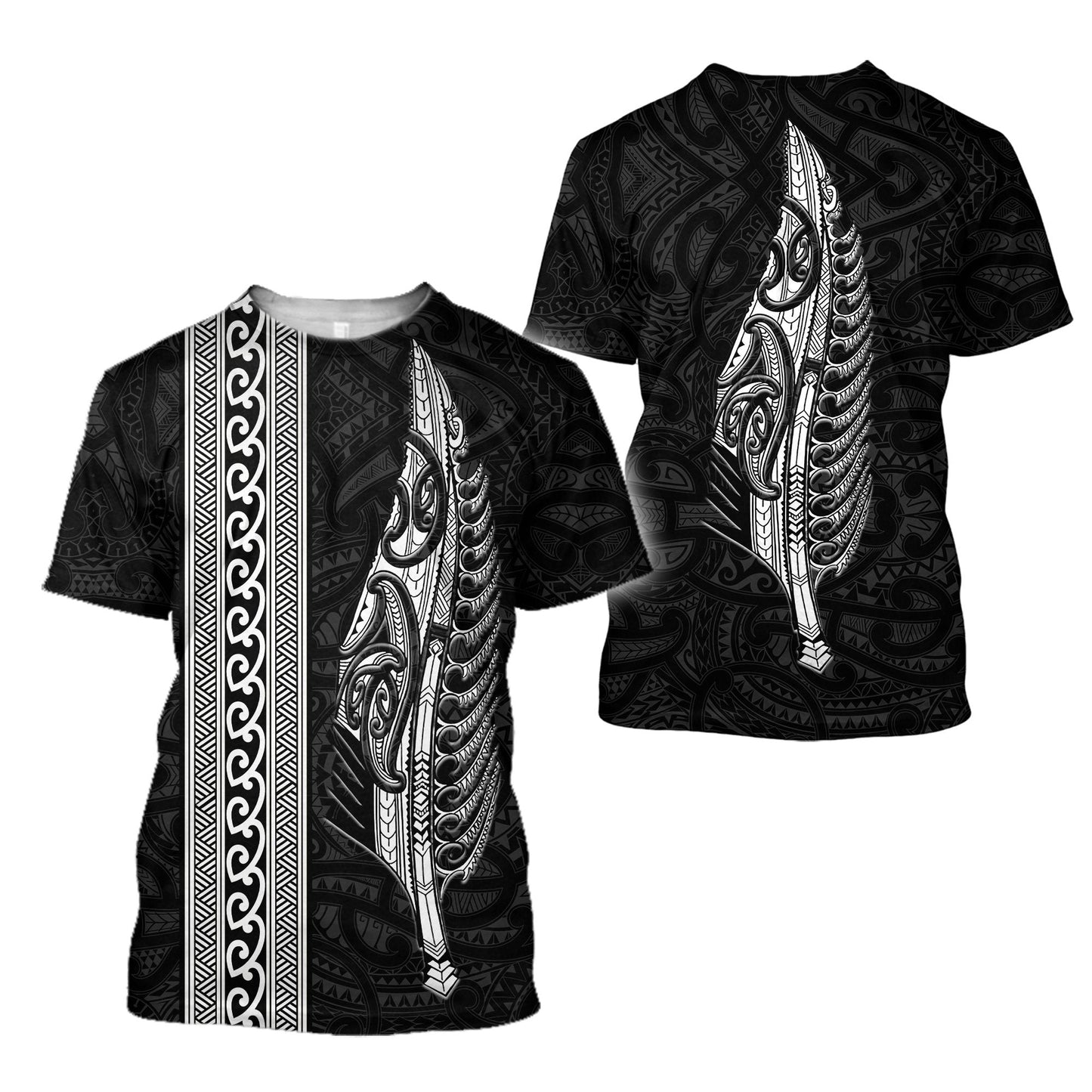 Maori Silver Fern White 3D Printed Unisex Shirts