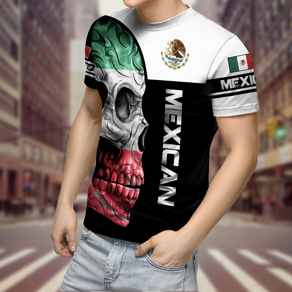 Mexican Skull Combo T-shirt and Short 3D All Over Printed