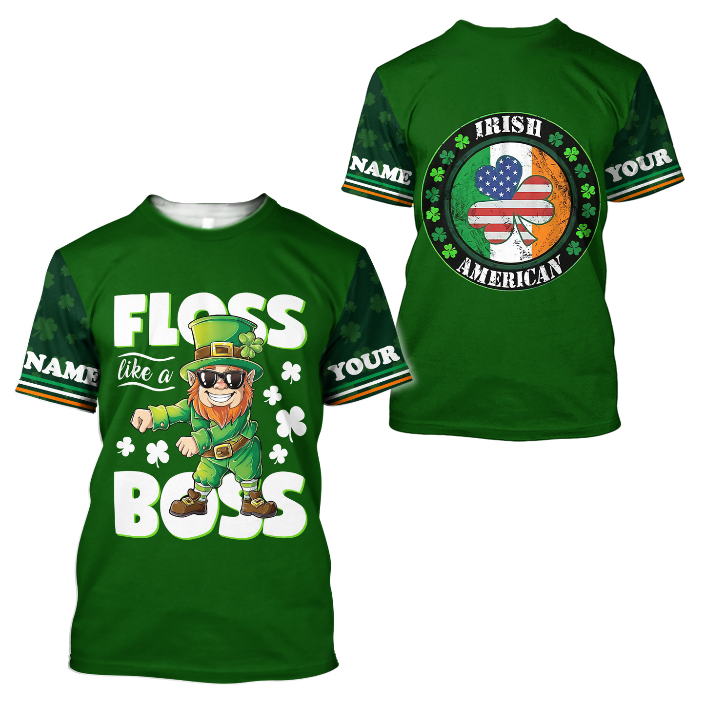 Premium Customize Name Irish Saint Patrick's Day 3D All Over Printed Unisex Shirts