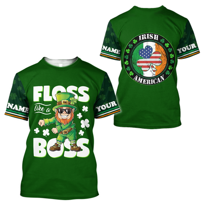 Premium Customize Name Irish Saint Patrick's Day 3D All Over Printed Unisex Shirts