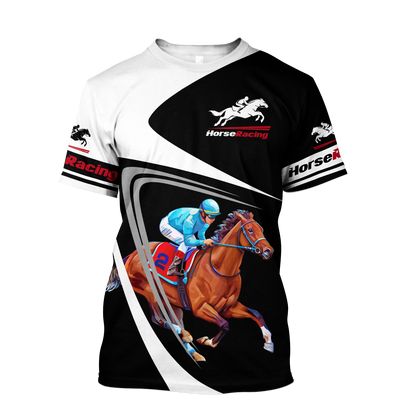 Horse Racing 3D All Over Printed Unisex Shirts