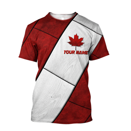 Canada Day No20 Personalized Name Pullover Premium Unisex Hoodie Maple Leaf